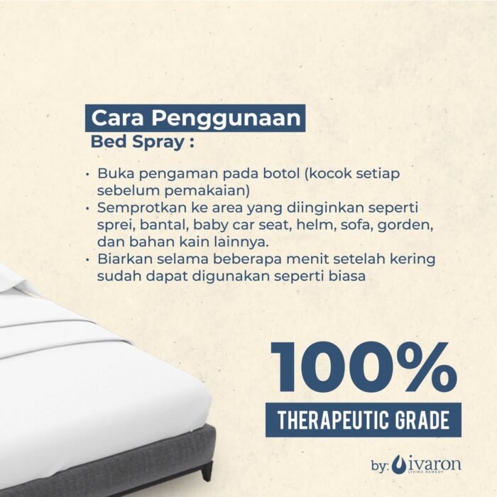 IVARON Bed Linen Spray Parfum Kasur Dan Bantal Anti Bacterial Tidur Pulas Deep Sleep Aromatherapy 250ml - Image 5