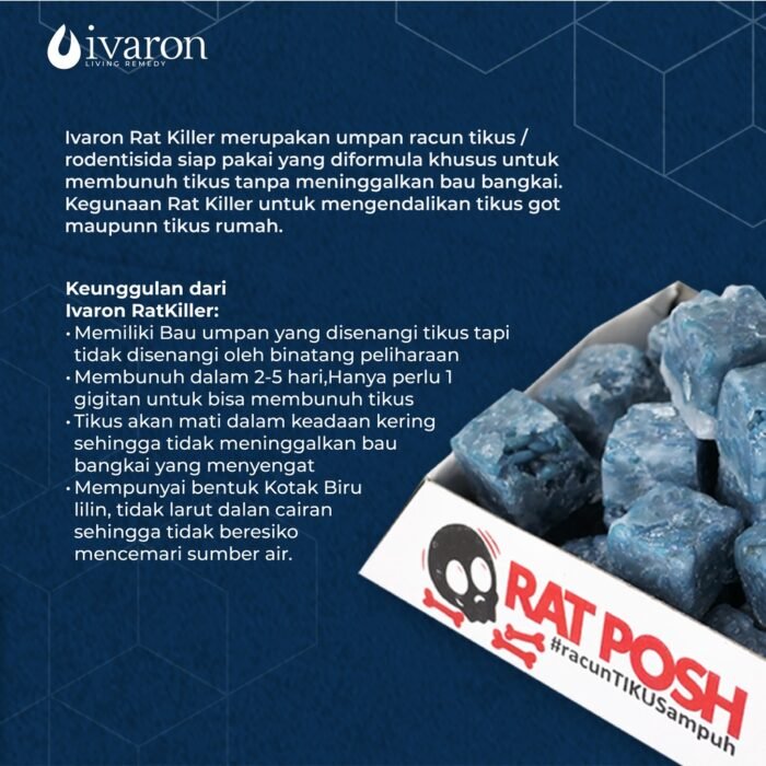 IVARON Rat Killer Racun Tikus Obat Pengusir Mati Kering Ditempat Pembasmi Rat Killer Anti Hama Rumah dan Kebun - Image 7