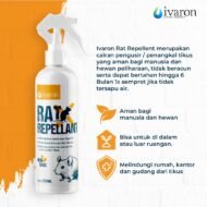 IVARON Pengusir Tikus Spray Obat Pembasmi Rodent Rumah Mobil Semprotan Anti Rat Repellent 250Ml - Image 3