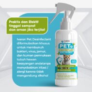 IVARON Disinfektan Kucing & Anjing 250ml – Aman Dijilat, Basmi Virus, Bakteri & Kutu Kandang - Image 5