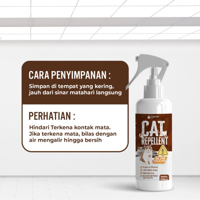 IVARON Anti Kucing Spray 250ml – Cairan Pengusir Kucing Pup/Pipis Sembarangan Terbukti Efektif & Aman - Image 5