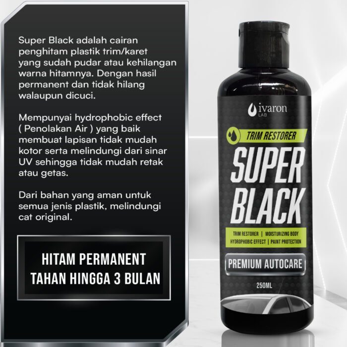 IVARON Black Magic Penghitam Body Motor Permanen – IVARON Restorer Dashboard & Pengkilap Body Kasar 250ML - Image 5