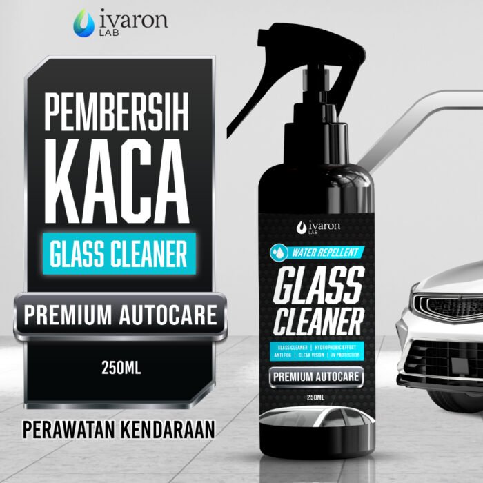 IVARON Glass Cleaner – Cairan Pembersih Kaca Mobil Anti Jamur & Water Repellent Spray 250ml - Image 2