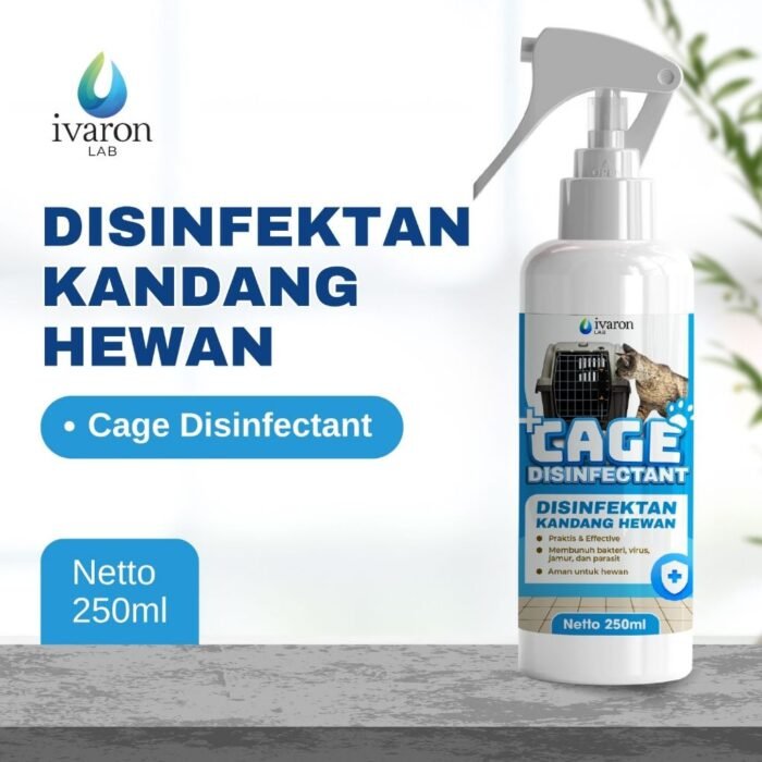 IVARON Disinfektan Kandang Kucing Anjing Penghilang Bau Kotoran Kucing Pet Cage Odor Remover Spray 250ml - Image 6