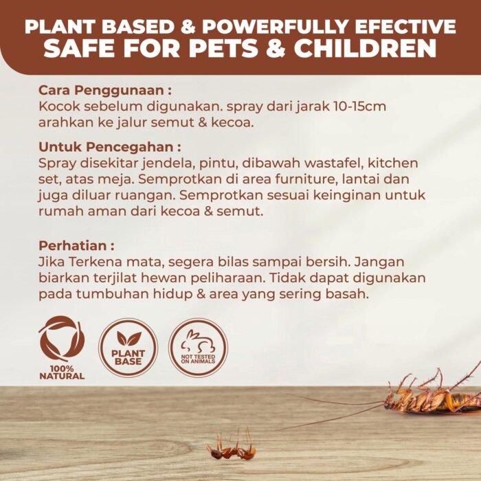 IVARON Pembasmi Semut Racun Kecoa Anti Semut Semprotan Pembasmi Semut Cairan Pengusir Serangga - Image 4